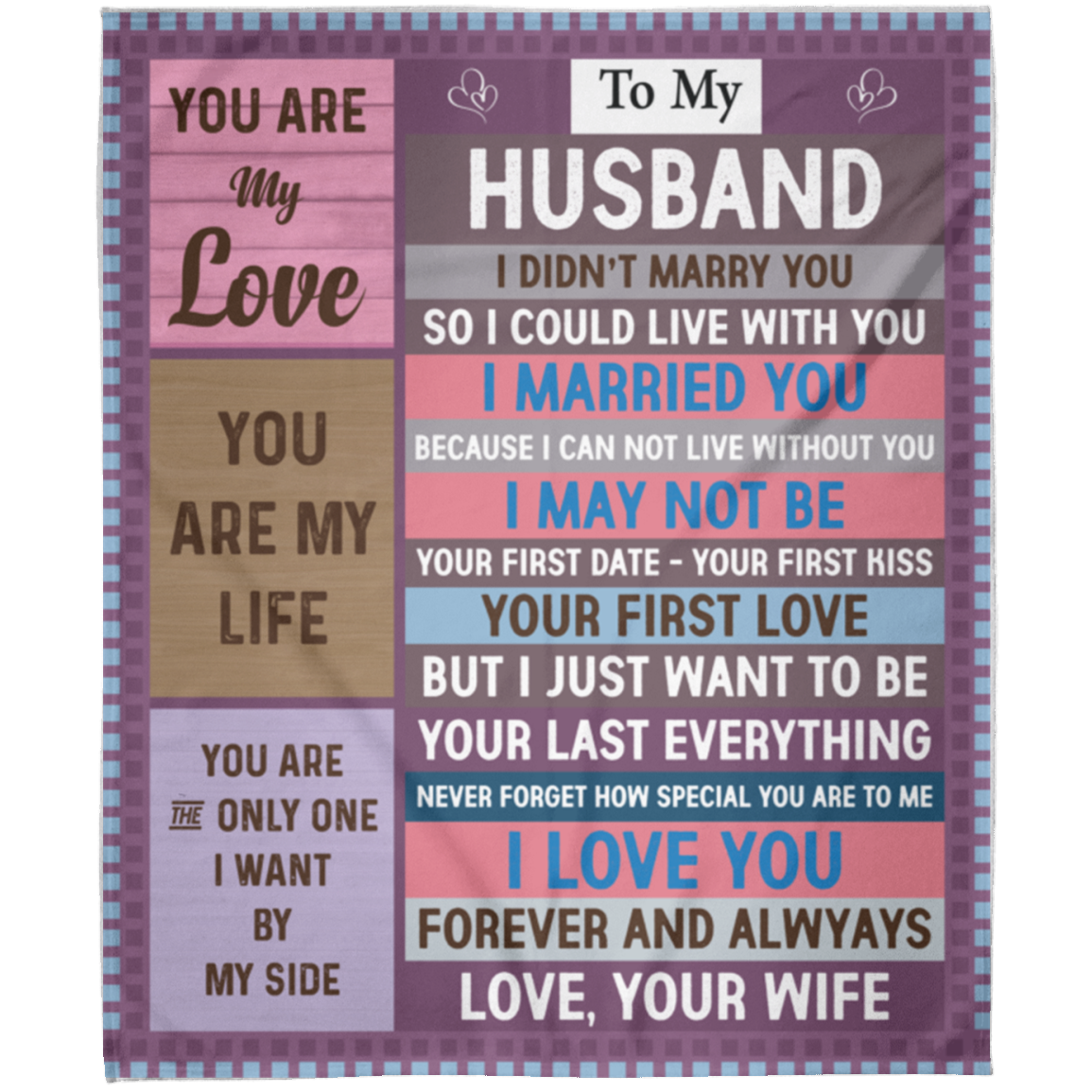 To My Husband | FLM Arctic Fleece Blanket 50x60