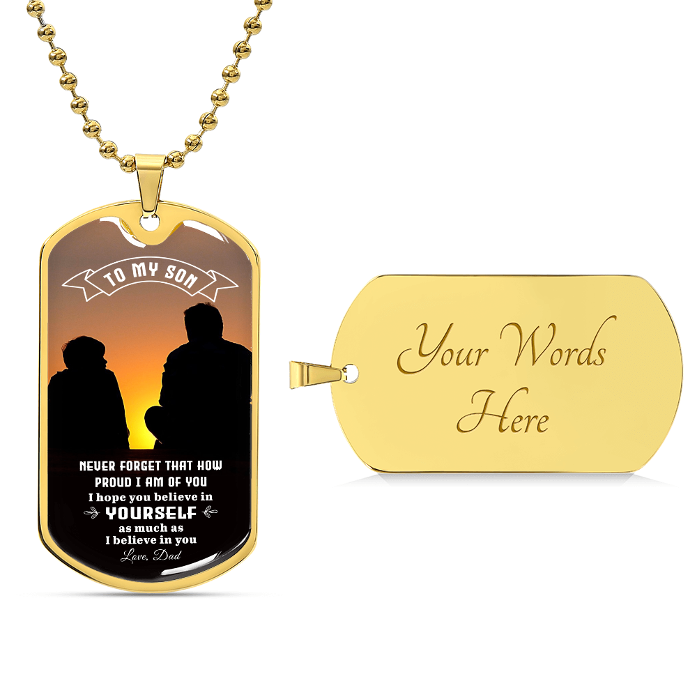 To My Son | Dog Tag Necklace