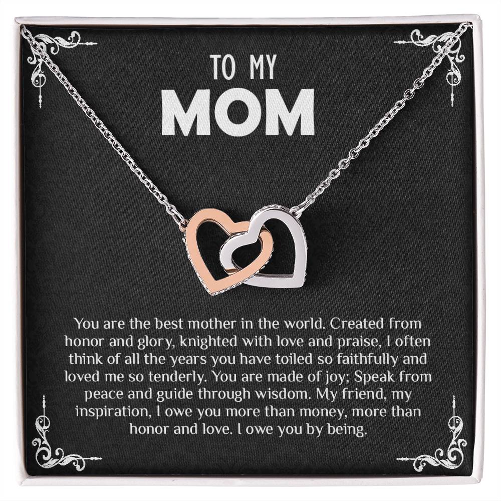 To Mom | You Are Made Of Joy - Interlocking Hearts necklace