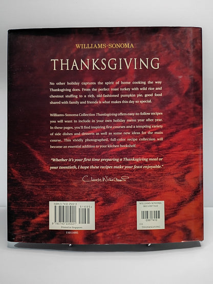 Williams-Sonoma Collection Thanksgiving by Michael McLaughlin – Hardcover – Very Good