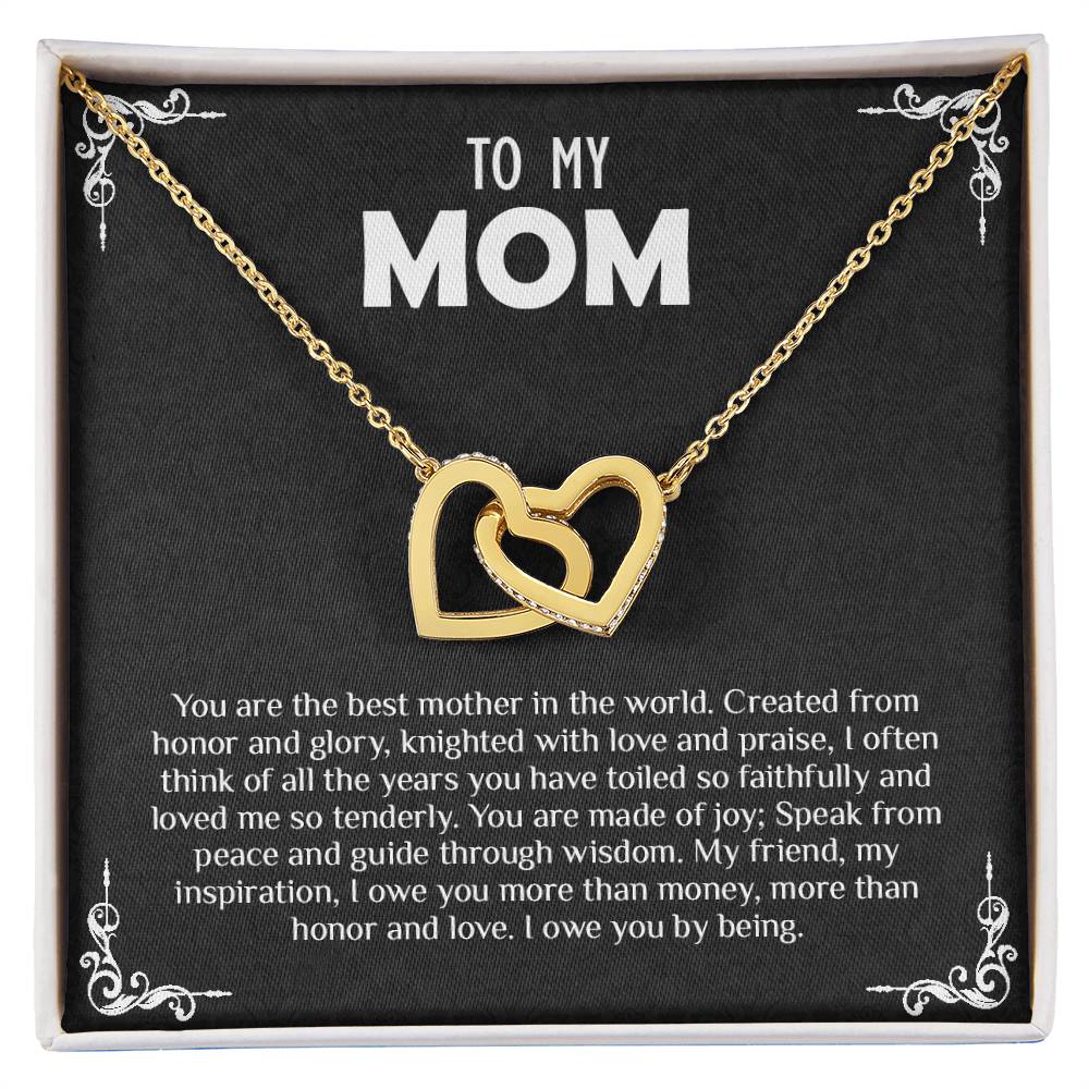 To Mom | You Are Made Of Joy - Interlocking Hearts necklace