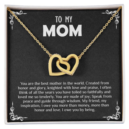 To Mom | You Are Made Of Joy - Interlocking Hearts necklace