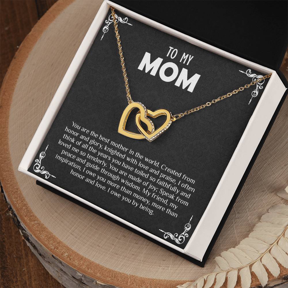 To Mom | You Are Made Of Joy - Interlocking Hearts necklace