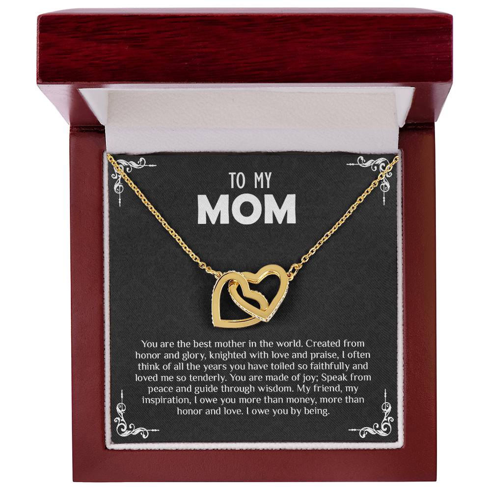 To Mom | You Are Made Of Joy - Interlocking Hearts necklace