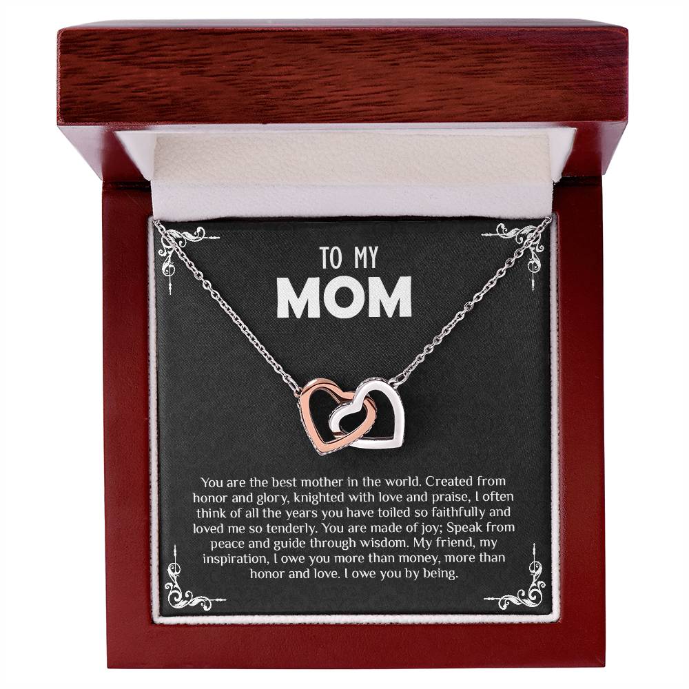 To Mom | You Are Made Of Joy - Interlocking Hearts necklace