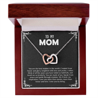To Mom | You Are Made Of Joy - Interlocking Hearts necklace