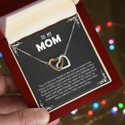 To Mom | You Are Made Of Joy - Interlocking Hearts necklace